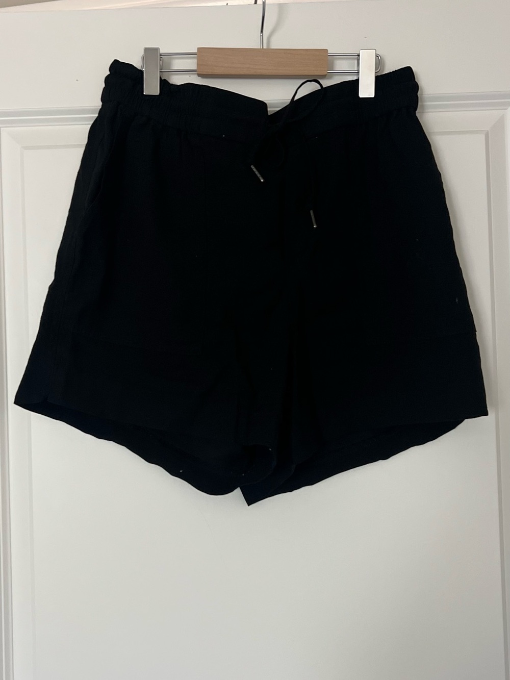 Kersh Black Drawstring Athletic Shorts